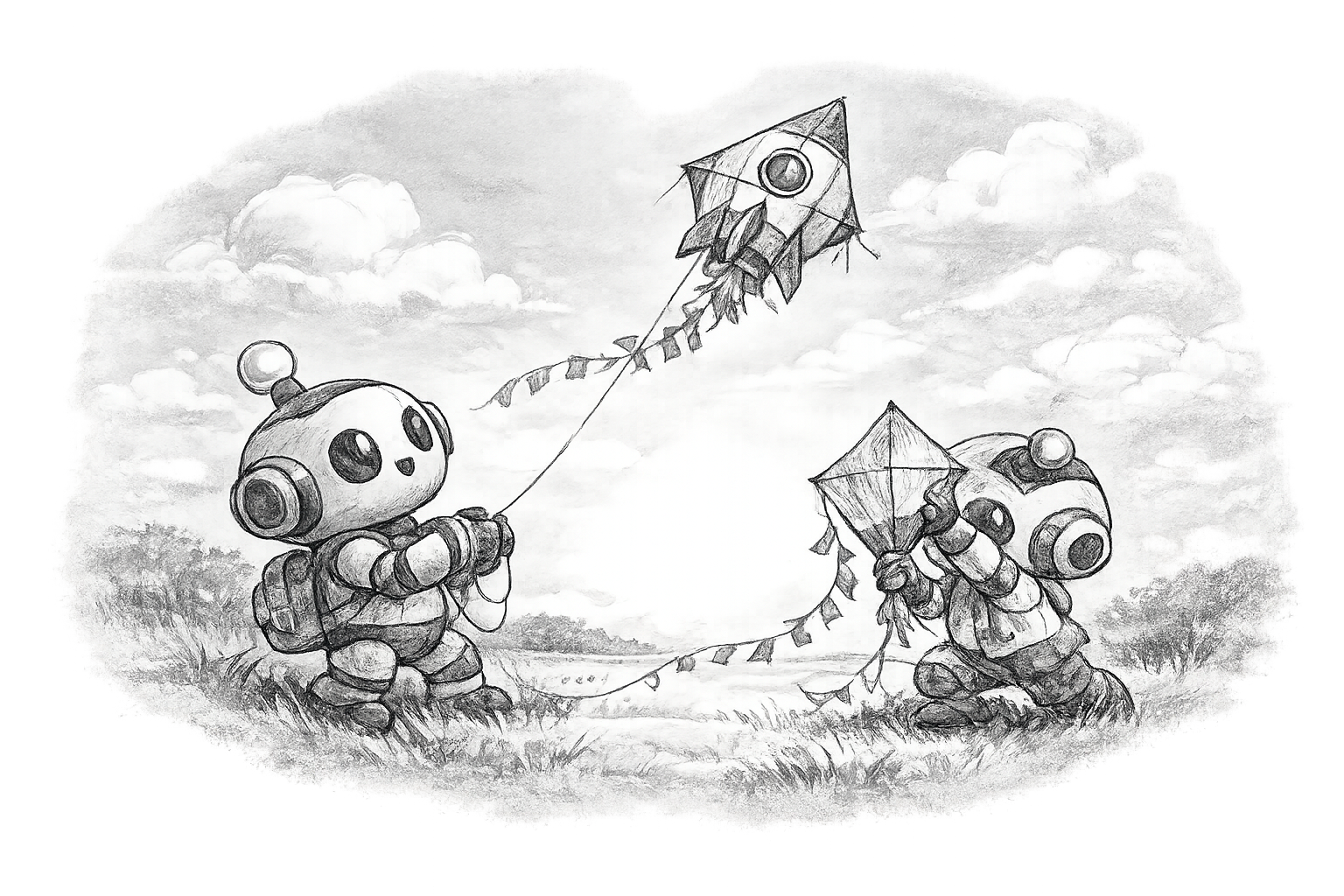 Divilen mascot working at a desk